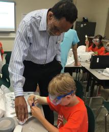 George Alcorn visiting Camp Invention
