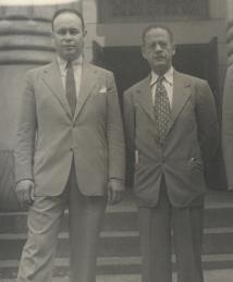 Charles Drew standing with 2 other men