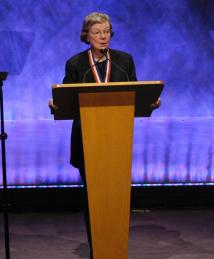 Edith Flanigen giving speech at the National Inventors Hall of Fame Induction Ceremony