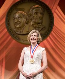 Frances Ligler at the National Inventors Hall of Fame Induction Ceremony
