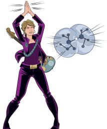 Carolyn Bertozzi as a superhero