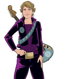 Carolyn Bertozzi as a superhero