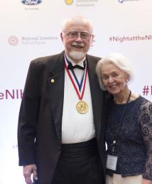 Arthur Fry and his guest Estelle Selle at the National Inventors Hall of Fame Induction Ceremony