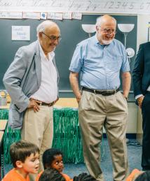 Arthur Fry visiting Camp Invention with co-inventor Spencer Silver