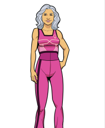 Hinda Miller as a superhero