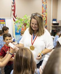 Jacqueline Quinn visiting Camp Invention