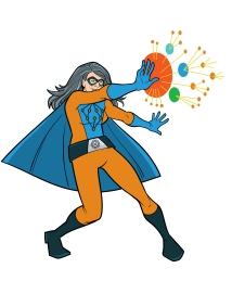 Radia Perlman as a superhero