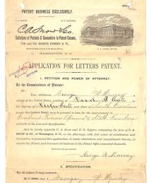 George Washington Murray Patent application