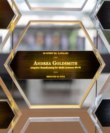 Andrea Goldsmith plaque at National Inventors Hall of Fame Museum