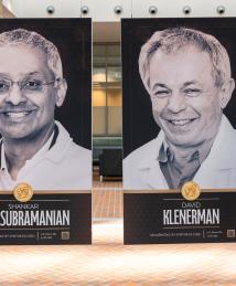 David Klenerman with co-inventor Shankar Balasubramanian at the National Inventors Hall of Fame Illumination Ceremony