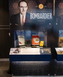 Joseph-Armand Bombardier display at National Inventors Hall of Fame Museum