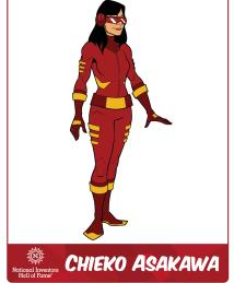 Chieko Asakawa as a superhero