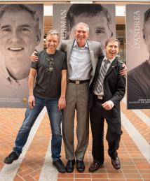 Mick Mountz with co-inventors Peter Wurman and Raffaello D’Andrea at the National Inventors Hall of Fame Illumination Ceremony