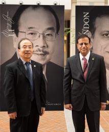 Ming-Jun Li and Pushkar Tandon at the National Inventors Hall of Fame Illumination Ceremony