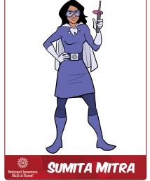 Sumita Mitra as a superhero