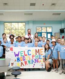 Rodolphe Barrangou visiting Camp Invention