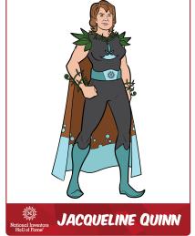 Jacqueline Quinn as a superhero