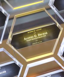 Alonzo G. Decker display at the National Inventors Hall of Fame Illumination Ceremony