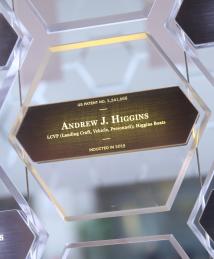 Andrew Higgins display at the National Inventors Hall of Fame Illumination Ceremony