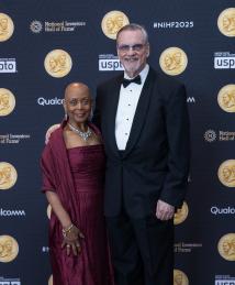Barney Graham with wife Wife Cynthia Turner-Graham at the National Inventors Hall of Fame Induction Ceremony